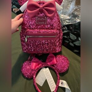 Disney Parks sequin Minnie backback